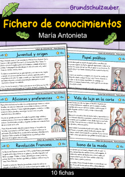 Preview of María Antonieta - Fichero de conocimientos - Personajes famosos (Español)