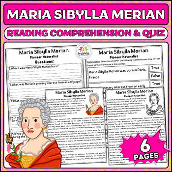 Preview of Maria Sibylla Merian: Naturalist Extraordinaire Nonfiction Reading & Activities