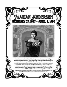 Preview of Marian Anderson (February 27) - Singer Music Black Women's History Information