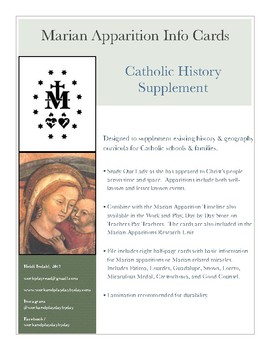 Preview of Marian Apparition Information Cards