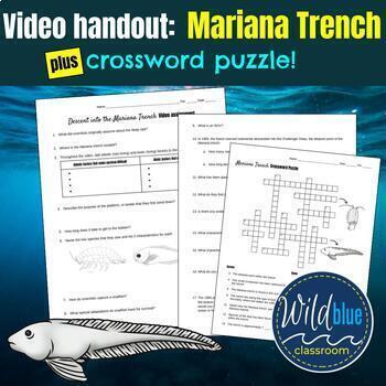 Mariana Trench Video Handout AND Crossword Discovering Deep Sea Species