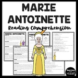 Marie Antoinette Informational Text Reading Comprehension 