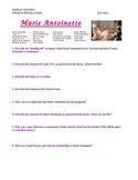 "Marie Antoinette" Movie Study Guide Questions