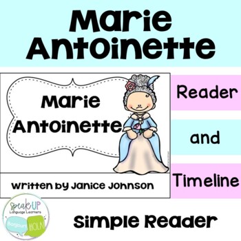 Preview of Marie Antoinette Printable Reader & Timeline | Women's History Month | English