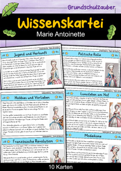 Preview of Marie Antoinette - Wissenskartei - Berühmte Persönlichkeiten (German)