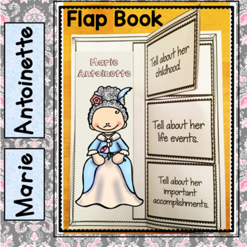 Preview of Marie Antoinette Writing Women's History Month Biography Template ESL