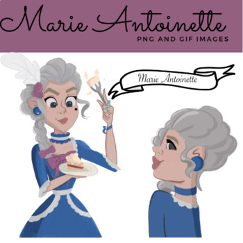 Preview of Marie Antoinette Clip Art and GIF Set
