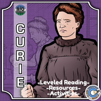 Preview of Marie Curie Biography - Reading, Digital INB, Slides & Activities