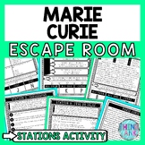 Marie Curie Escape Room Stations - Reading Comprehension Activity