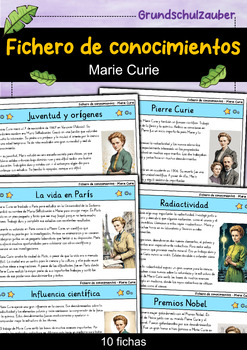 Preview of Marie Curie - Fichero de conocimientos - Personajes famosos (Español)