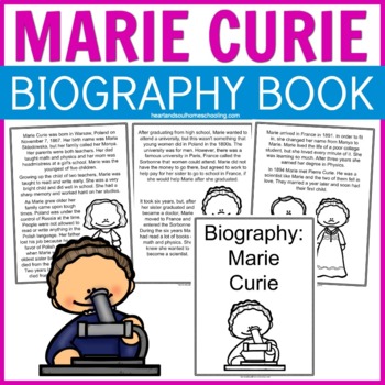 Preview of Marie Curie: Read and Color Biography Book