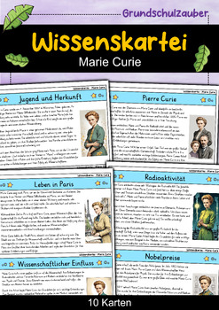 Preview of Marie Curie - Wissenskartei - Berühmte Persönlichkeiten (German)