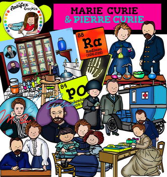 Marie Curie and Pierre Curie clip art by Artifex | TPT