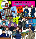 Marie Curie and Pierre Curie clip art