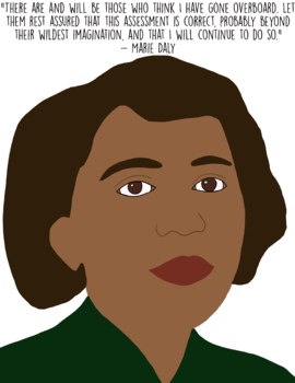 Preview of Marie Daly Poster | Black History Month | Women's History Month