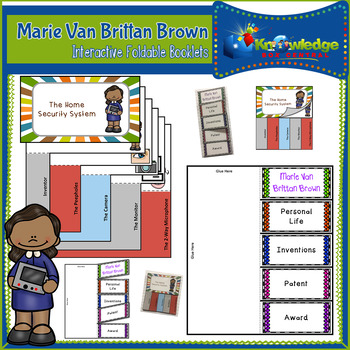 Preview of Marie Van Brittan Brown Interactive Foldable Booklets - Black History Month