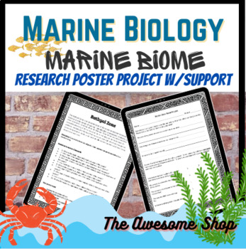 Marine Biology Biome Zones Research Poster Project W/Sped Support