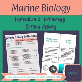 Preview of Marine Biology Exploration and Technology Sorting Activity