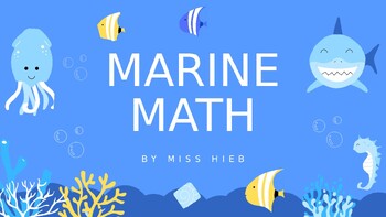 Preview of Marine Biology Math Practice Slides for Building Automaticity (+, / ,- , x)