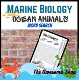 Marine Biology Ocean Creatures Word Search