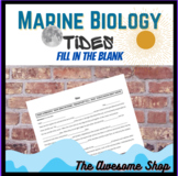 Marine Biology TIDES Fill in the blank worksheet