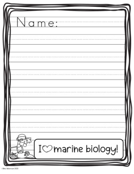 Marine Biology Writing Papers by Gina Hickerson | TPT