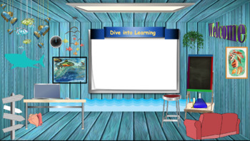 Preview of Marine Biology inspired virtual classroom background