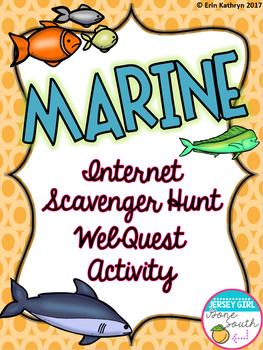 Preview of Marine Biome Internet Scavenger Hunt WebQuest Activity