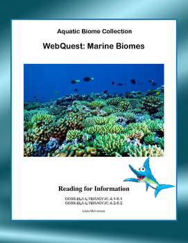 Preview of Marine Biome WebQuest--Nonfiction Reading and Research- Ecology