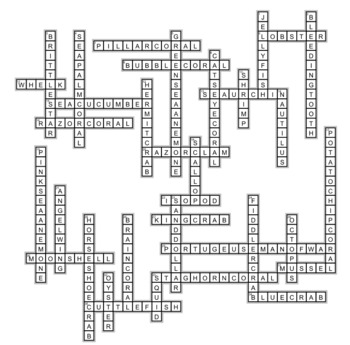 Marine Invertebrate Animals Crossword Puzzles by Ah - Ha Lessons