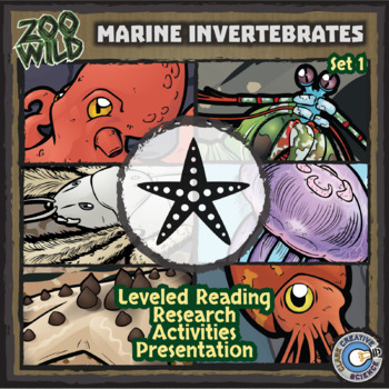 Preview of Marine Invertebrates Activities - Set 1 - Reading, Printables, Slides & Digital 