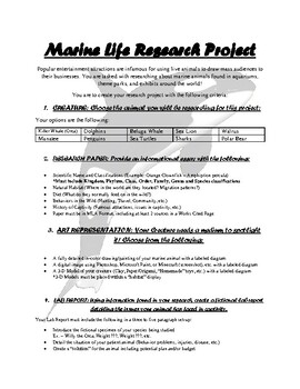 Preview of Marine Life Research Project