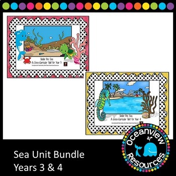 Preview of Marine/Ocean-sea unit for middle primary (bundle) SUB PACK worksheets