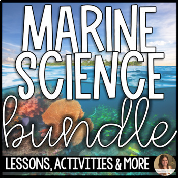Preview of Marine Science Year Long Curriculum Bundle - Editable Lessons Activities & More
