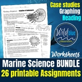 Marine Science Worksheet BUNDLE | 26 printable assignments