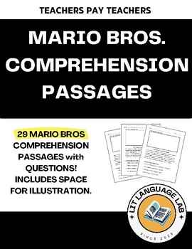 Preview of Mario Bros Adventure Stories with Comprehension Questions