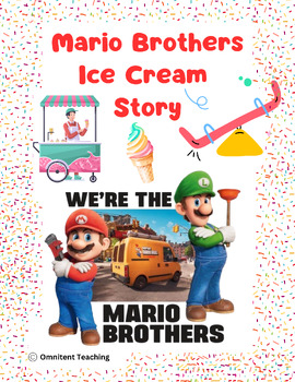 Preview of Mario Brothers Going to the Park Ice Cream Short Story - Fun Reading!