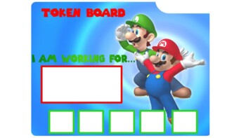 Super Mario Reward Chart Token Board Potty Training Chore Chart for kids