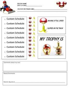 Super Mario Reward Chart Token Board Potty Training Chore Chart for kids