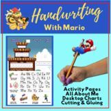 Mario Handwriting and Writing Practice - Cut Glue - Deskto