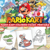 MARIO KART Coloring Pages for Kids- MARIO Printable