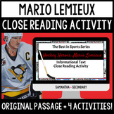 Mario Lemieux Informational Text Close Reading Passage and
