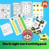 Mario Sight Words Activity Pack, Autism