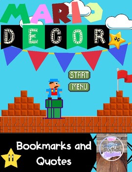 Preview of Mario Themed Decor:Bookmarks and Movie Quote Posters