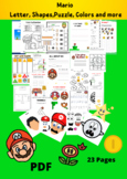Mario,Tracing, Letters, Shapes, Colors, Math
