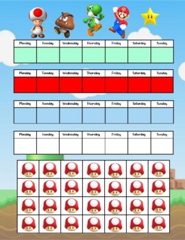 Preview of Mario themed BEHAVIOR chart!
