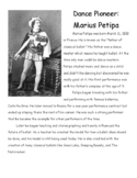 Marius Petipa - Dance Pioneer - Reading and Worksheet