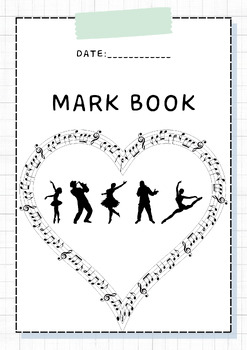 Preview of Mark Book Cover Music themed
