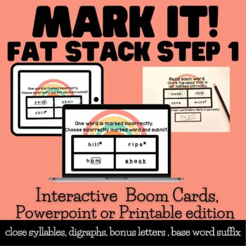 Preview of Mark It! Fat Stack Edition;  Step 1- Boom Deck & Editable Powerpoint