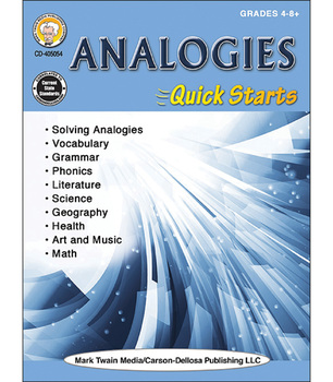 Preview of Mark Twain Analogies Quick Starts Workbook Grades 4–12 Printable 405054-EB
